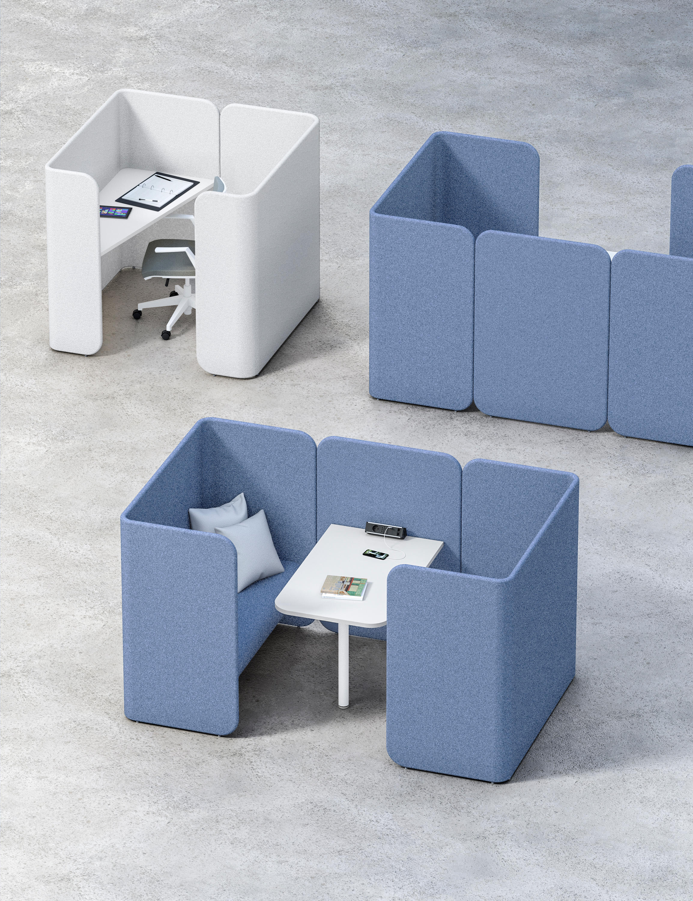 办公屏风|屏风工作站|办公家具|球友会手机网页版登录入口家具|Hug Modular Pods 工作卡位
